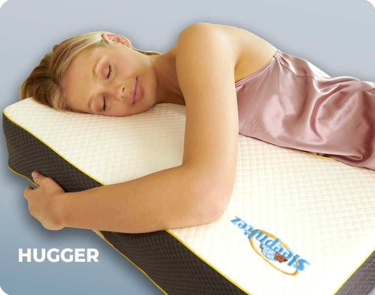 Hugging position with Snuggle Pillow