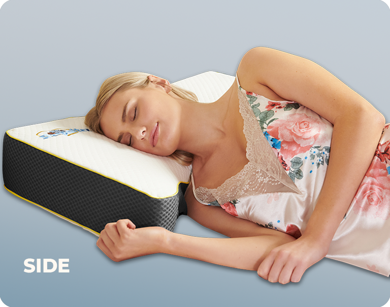 Side sleeping position with Snuggle Pillow