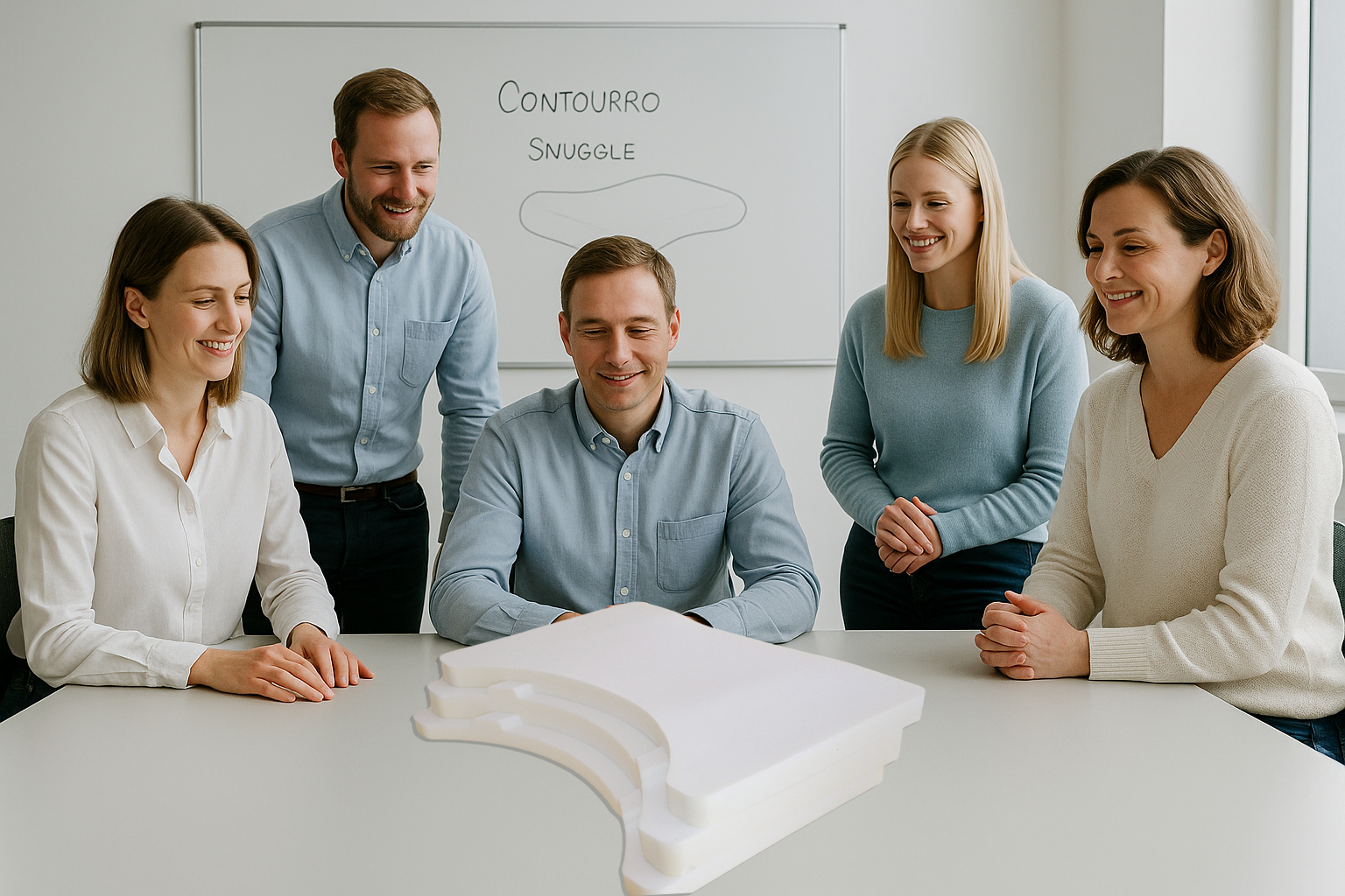 Contourro team designing ergonomic pillows